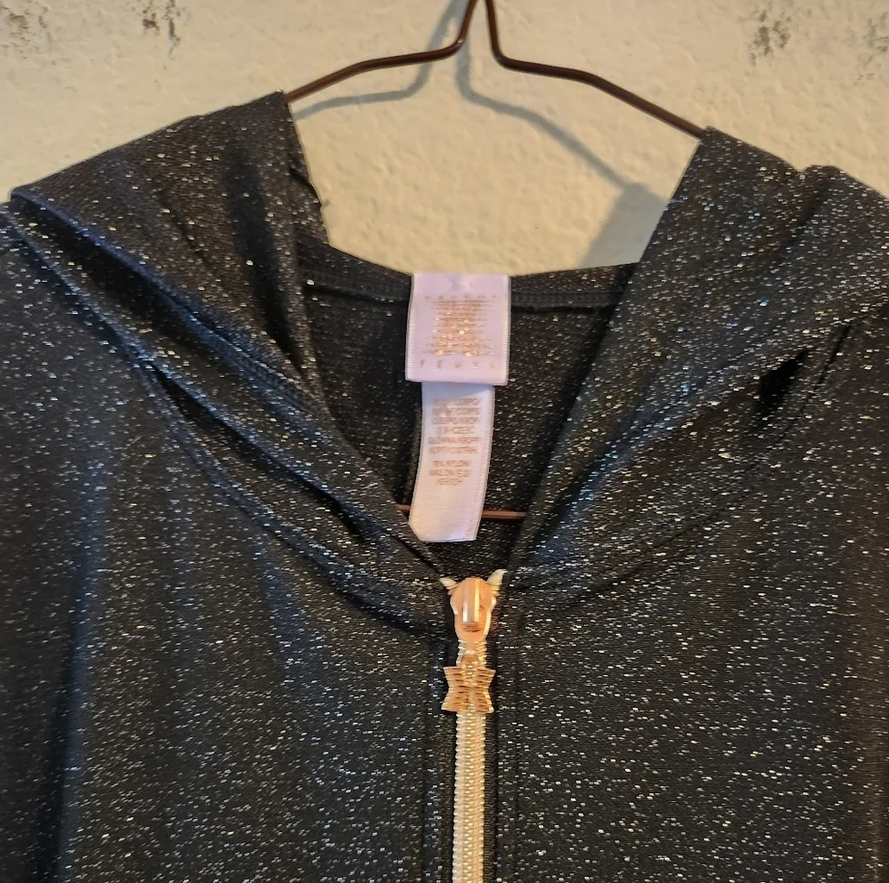 Savage X Fenty Sleep & Shine Hooded Onesie in Black size small